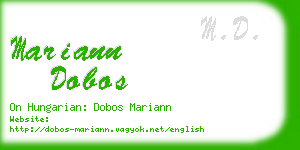 mariann dobos business card